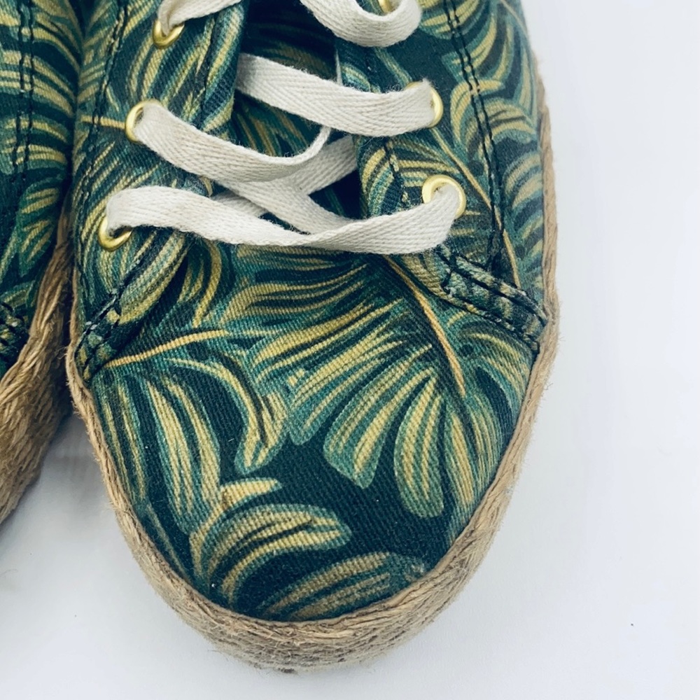 Keds Shoes Sneakers Triple Kick Platform Rifle Paper Co Palms Leaves Espadrilles - Picture 6 of 8